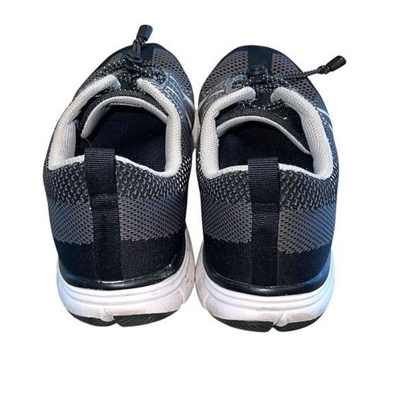 Apex Mens Bolt Striped Knit Low Top Sneakers Running Shoes Black Gray‎ Size 12.5 main image 5